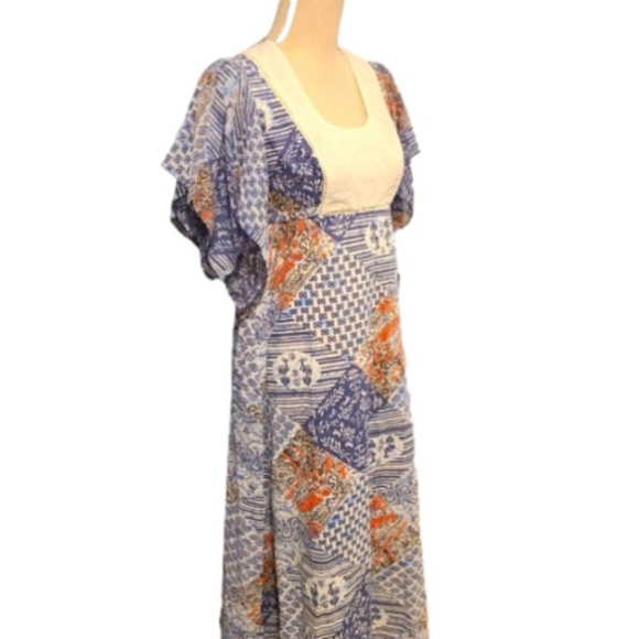 Groovy Vintage Patchwork Maxi Dress - Picture 1 of 7